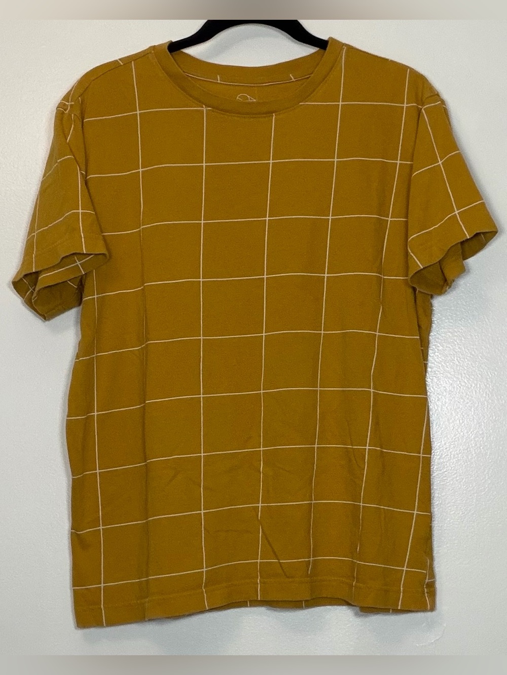Original Use Mustard Yellow Windowpane Short-Sleeve Tee